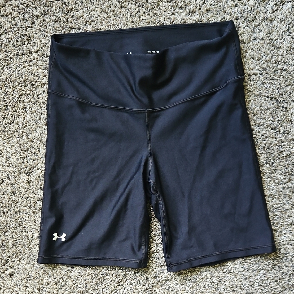Under Armour Black Bike Shorts Moisture-Wicking Compression